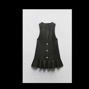 Zara Black Mini Dress with Ruffle Hem